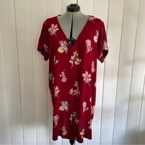 Madewell Red Birds of Paradise Dress​​​​​